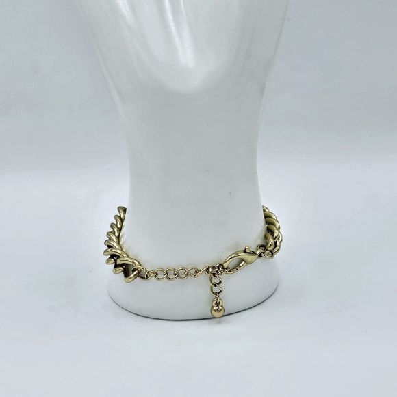 Pave Cross Bracelet Women Rhinestone Religious Gold Tone Crystal Links Jewelry - Picture 4 of 8